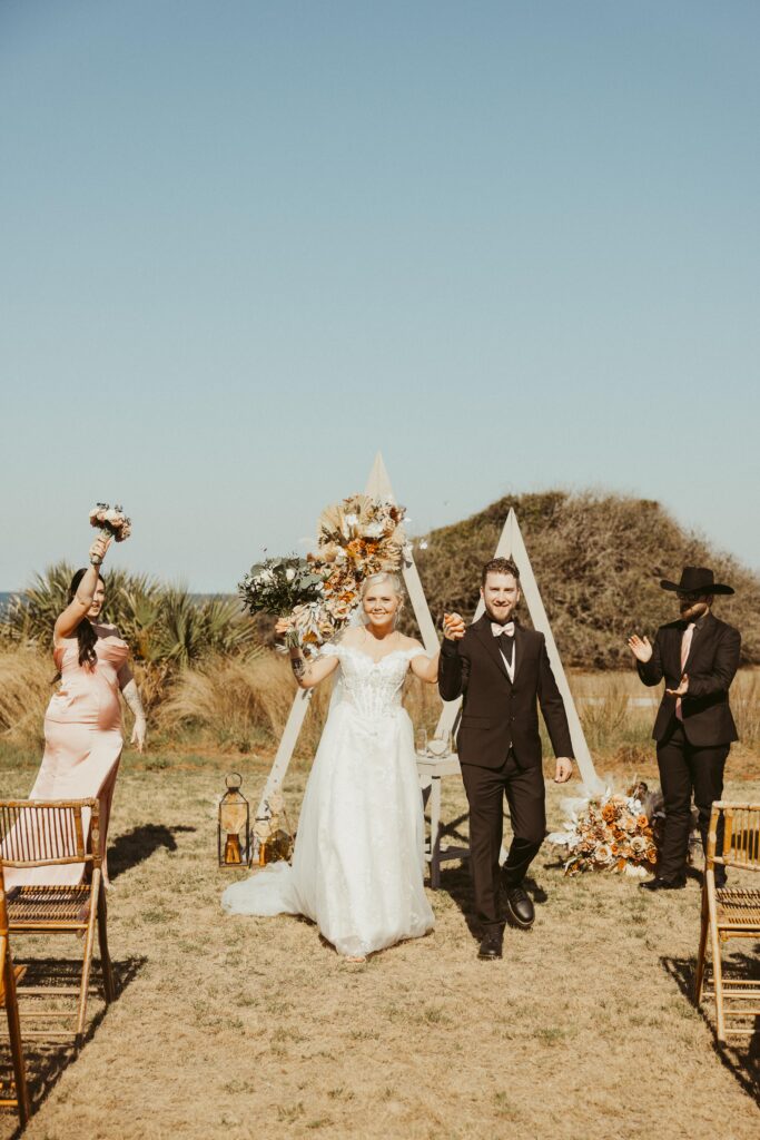 Wedding ceremony elopement beach side in Georgia and Floria