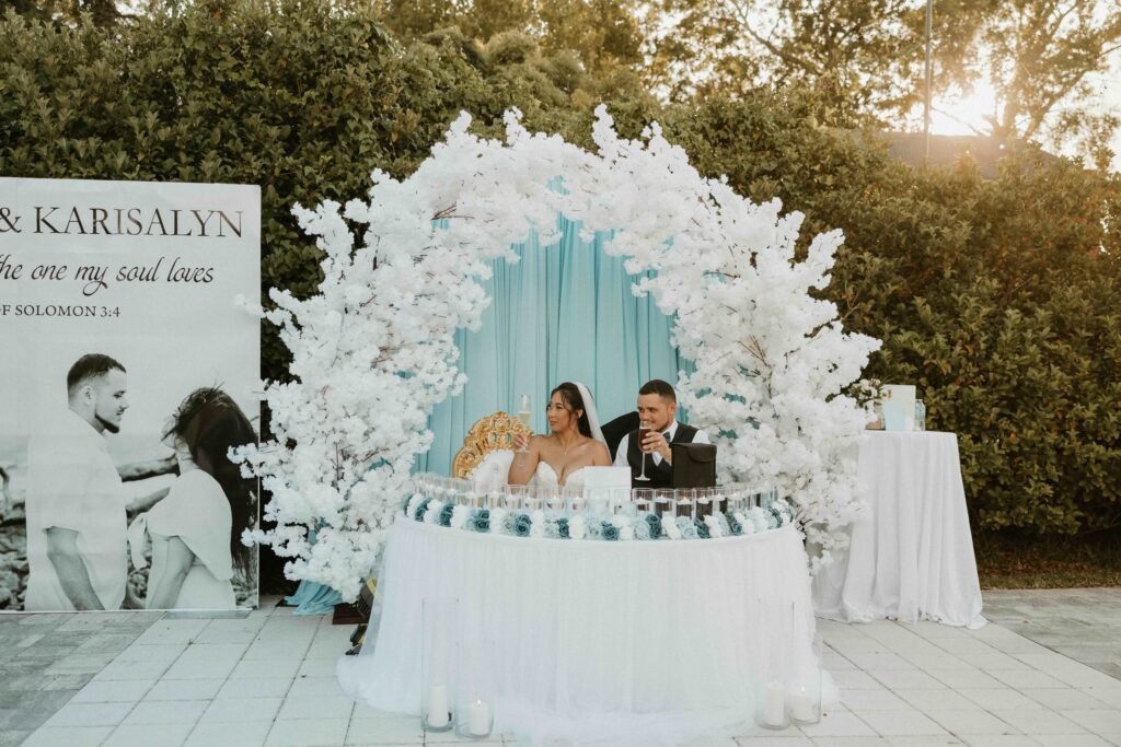 Sweetheart Table in the Courtyard
