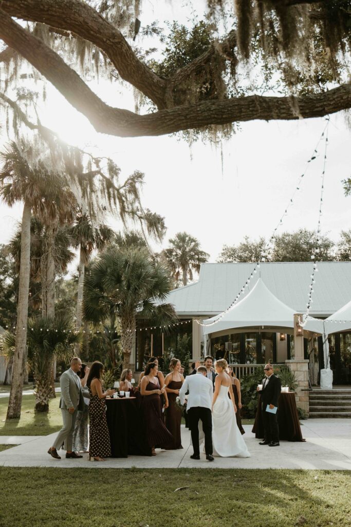 Cocktail portraits under the oaks at the Fountain of Youth.